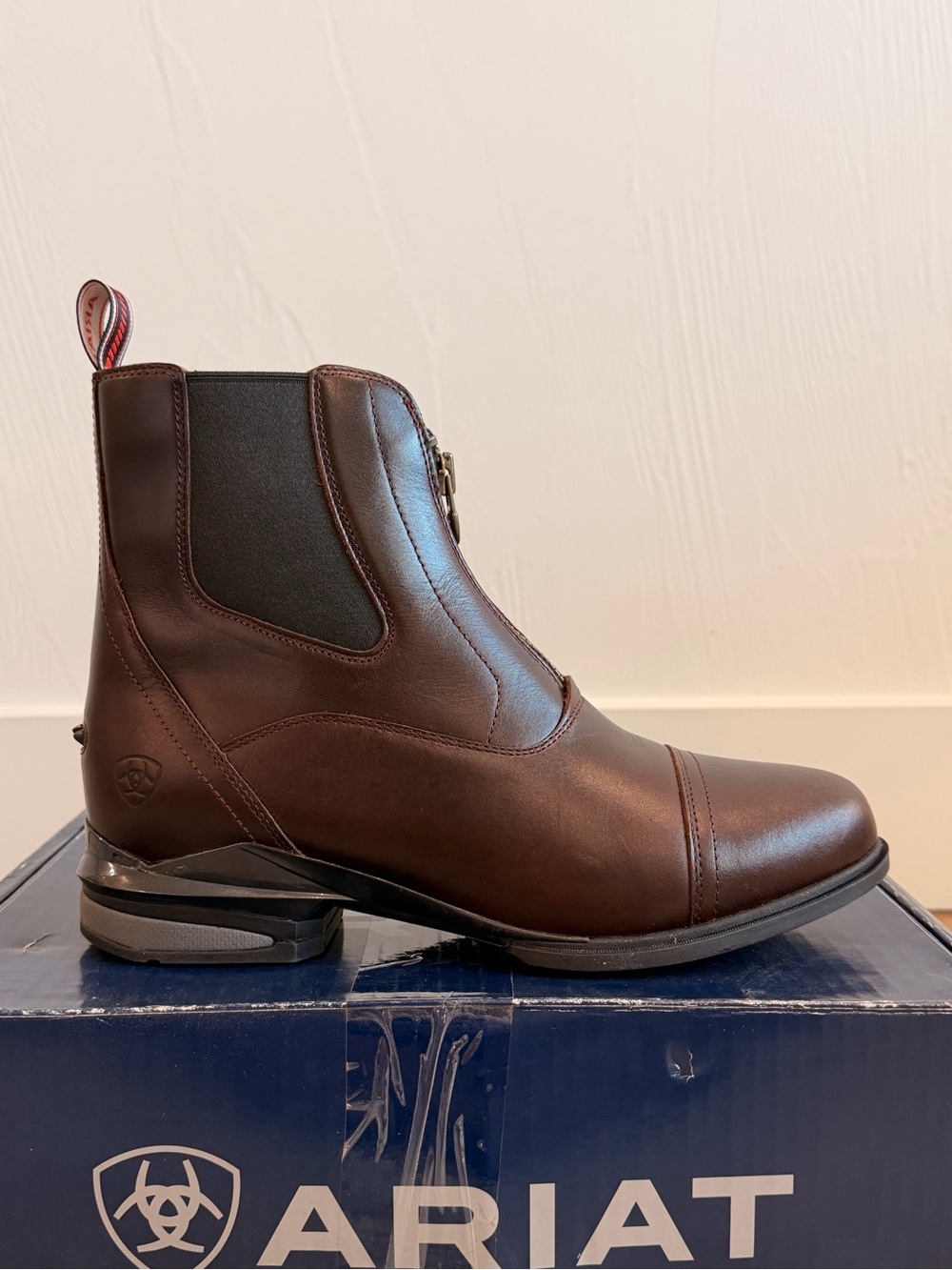 Ariat Women’s Devon Nitro Paddock Boots Size 9.5 B Zip Up In Waxed Chocolate
